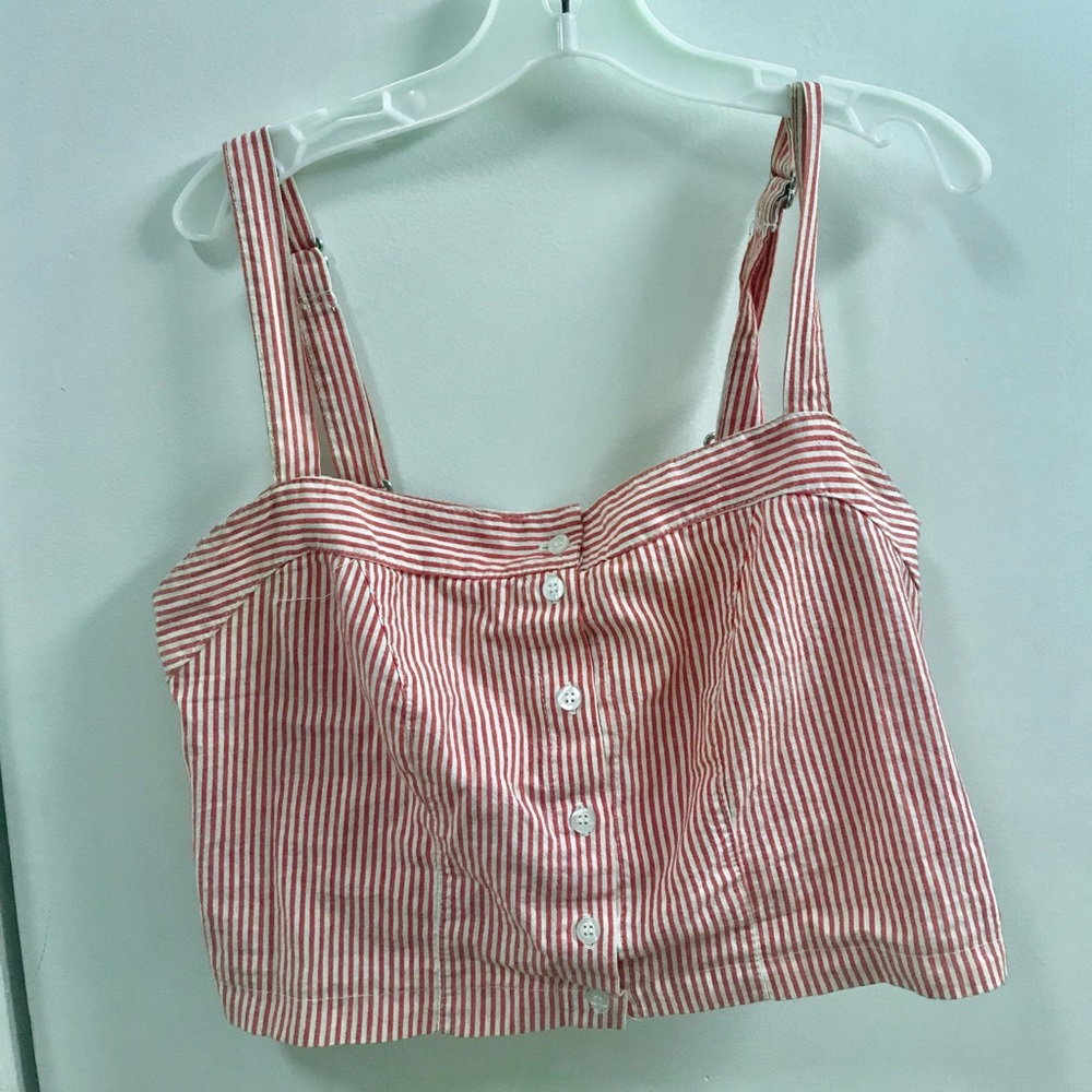 Striped red brandy Melville crop